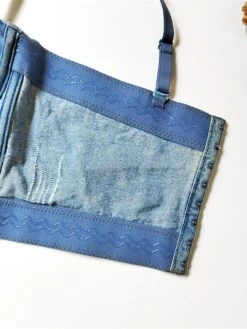 Women's Denim Corset Top Bustier Solid Fashion Bar Vacation Breathable Straps Sleeveless Backless Summer Spring Black Blue 24 Women's Denim Corset Top Bustier Solid Fashion Bar Vacation Breathable Straps Sleeveless Backless Summer Spring Black Blue -Deals The Sexy Bra Store okhuhx1696315683814