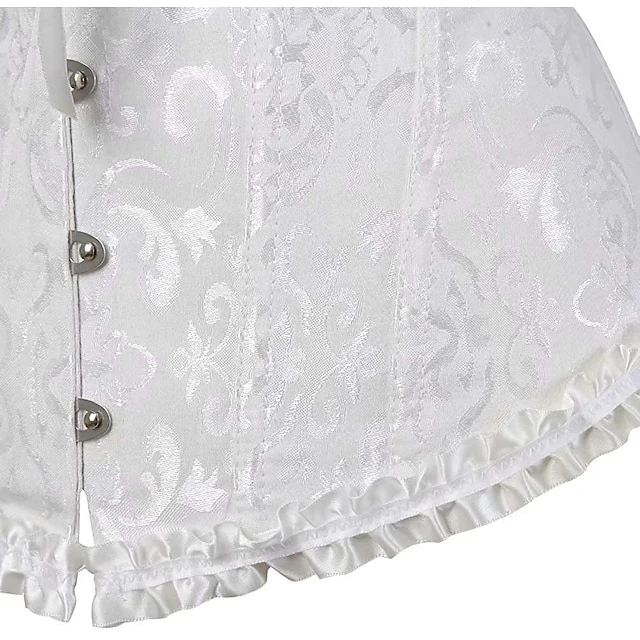 Corset Women's Plus Size Corsets Corsets Country Sexy Lady Sweetheart Tummy Control Push Up Jacquard Jacquard Abstract Flower Hook & Eye Lace Up Nylon Polyester / Cotton Christmas Wedding Special 17 Corset Women's Plus Size Corsets Corsets Country Sexy Lady Sweetheart Tummy Control Push Up Jacquard Jacquard Abstract Flower Hook & Eye Lace Up Nylon Polyester / Cotton Christmas Wedding Special - Image 17