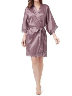 Women's Pajamas Robe Bathrobe Silk Robe Pure Color Casual Comfort Soft Wedding Party Satin Breathable V Wire Long Sleeve Summer Fall Black Light Green 12 Women's Pajamas Robe Bathrobe Silk Robe Pure Color Casual Comfort Soft Wedding Party Satin Breathable V Wire Long Sleeve Summer Fall Black Light Green -Deals The Sexy Bra Store oocmxi1692861791387