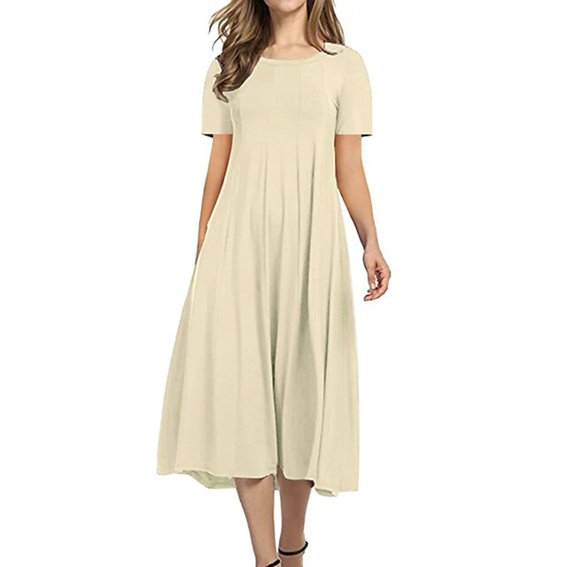 Women‘s Christmas Pajamas Nightgown Nighty Pjs Pure Color Comfort Xmas Home Daily Cotton Crew Neck Short Sleeve Summer Spring Black Wine 5 Women‘s Christmas Pajamas Nightgown Nighty Pjs Pure Color Comfort Xmas Home Daily Cotton Crew Neck Short Sleeve Summer Spring Black Wine - Image 5