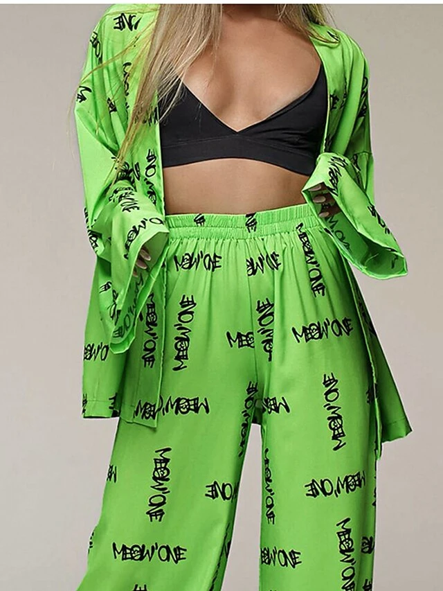 Women's Loungewear Sets 2 Pieces Cat Letter Fashion Casual Comfort Street Daily Date Polyester Breathable V Wire Long Sleeve Pant Fall Winter Silver Black Black 16 Women's Loungewear Sets 2 Pieces Cat Letter Fashion Casual Comfort Street Daily Date Polyester Breathable V Wire Long Sleeve Pant Fall Winter Silver Black Black - Image 16