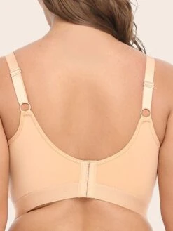 Women's Wireless Bras Padded Bras Fixed Straps Full Coverage Deep U Breathable Pure Color Hook & Eye Date Casual Daily Cotton 1PC Black Khaki / Plus Size / Bras & Bralettes / 1 PC / Plus Size -Deals The Sexy Bra Store orpkva1658916781550