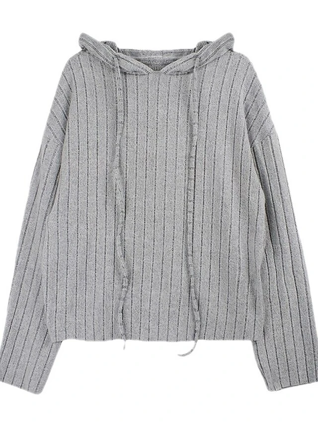 Women's Lounge Sets Ribbed Knit Hoodie And Pants Casual Comfort Home Daily Date Polyester Breathable Pullover Long Sleeve Hoodie Fall Winter Grey 5 Women's Lounge Sets Ribbed Knit Hoodie And Pants Casual Comfort Home Daily Date Polyester Breathable Pullover Long Sleeve Hoodie Fall Winter Grey - Image 5