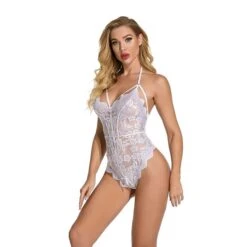 Women‘s Christmas Lingeries Gift Ladies Sexy Tight Open Crotch Free Cutout Hollow Lace Backless Bodysuit -Deals The Sexy Bra Store ostwua1662521259729