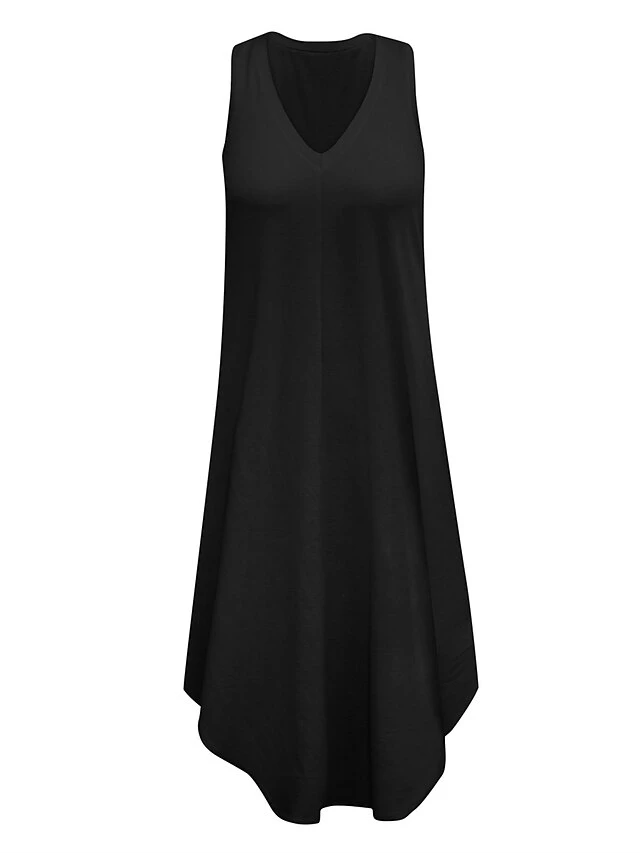 Women's Pajamas Nightgown Nightshirt Dress Pure Color Basic Casual Comfort Home Daily Bed Rayon Breathable V Wire Sleeveless Spring Summer Black Light Green 15 Women's Pajamas Nightgown Nightshirt Dress Pure Color Basic Casual Comfort Home Daily Bed Rayon Breathable V Wire Sleeveless Spring Summer Black Light Green - Image 15