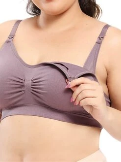 Women's Plus Size Nursing Bra Solid Home Bed Nylon Breathable Straps Sleeveless Backless Summer Spring Bean Paste Purple Black 22 Women's Plus Size Nursing Bra Solid Home Bed Nylon Breathable Straps Sleeveless Backless Summer Spring Bean Paste Purple Black -Deals The Sexy Bra Store otiwhl1696231960133
