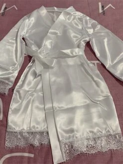 Women's Plus Size Pajamas Bathrobe Robes Gown Pure Color Ultra Slim Casual Comfort Home Daily Bed Satin Breathable V Wire Long Sleeve Spring Summer Silver Lotus Pink -Deals The Sexy Bra Store otqucb1677148754195