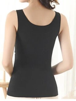 Women's Top Thermal Shirt Pure Color Warm Fashion Simple Home Street Daily Cotton Warm Breathable Straps Sleeveless Fall Winter Bean Paste Color Black 30 Women's Top Thermal Shirt Pure Color Warm Fashion Simple Home Street Daily Cotton Warm Breathable Straps Sleeveless Fall Winter Bean Paste Color Black -Deals The Sexy Bra Store oujjys1694072376007