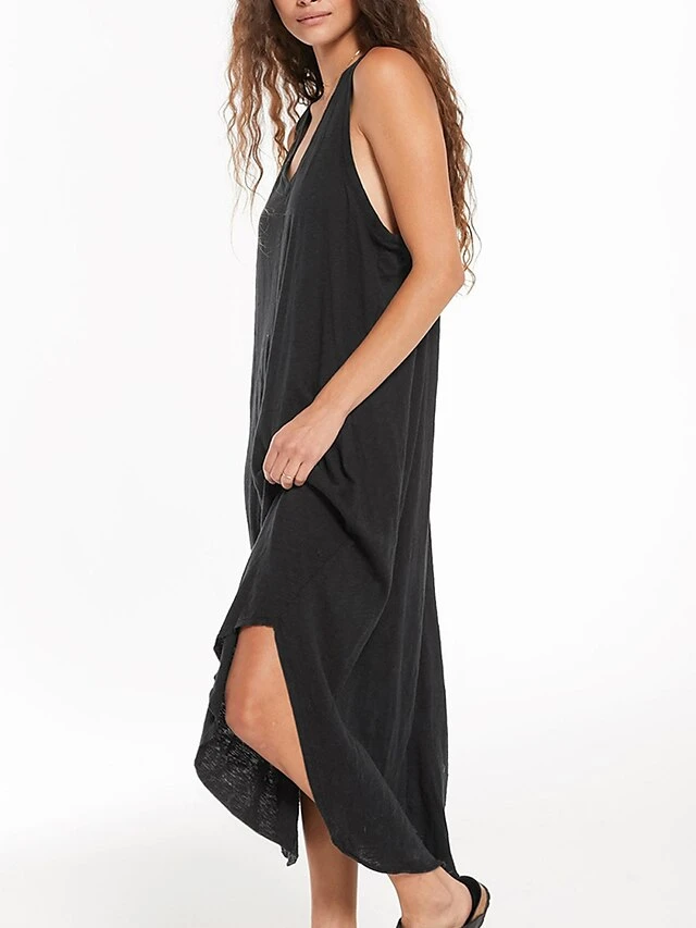 Women's Pajamas Nightgown Nightshirt Dress Pure Color Basic Casual Comfort Home Daily Bed Rayon Breathable V Wire Sleeveless Spring Summer Black Light Green 14 Women's Pajamas Nightgown Nightshirt Dress Pure Color Basic Casual Comfort Home Daily Bed Rayon Breathable V Wire Sleeveless Spring Summer Black Light Green - Image 14