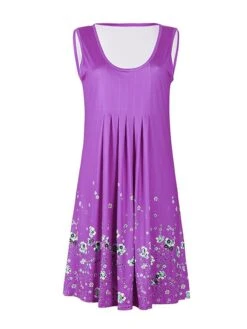 Women's Plus Size Loungewear Nightgown Nightshirt Dress Flower Simple Casual Comfort Home Daily Going Out Polyester Breathable Sleeveless Summer Spring Yellow Pink -Deals The Sexy Bra Store ovjlqf1678257327989