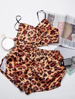 Ladies Sexy Home Furnishing Separated Shiny Cloth Pajama Set -Deals The Sexy Bra Store owdswm1697793502615