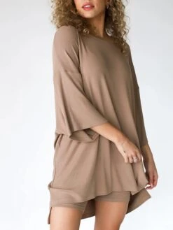 Women's Plus Size Loungewear Sets 2 Pieces Pure Color Fashion Casual Comfort Street Daily Date Polyester Breathable Crew Neck Long Sleeve Shorts Summer Fall Black Light Green 23 Women's Plus Size Loungewear Sets 2 Pieces Pure Color Fashion Casual Comfort Street Daily Date Polyester Breathable Crew Neck Long Sleeve Shorts Summer Fall Black Light Green -Deals The Sexy Bra Store ozwxri1691566045117