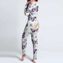 Women's Onesies Jumpsuits Butterfly Flower Funny Soft Party Home Halloween Gift V Wire Long Sleeve Winter Fall Silver Black Black / Buckle / Street / Print 38 Women's Onesies Jumpsuits Butterfly Flower Funny Soft Party Home Halloween Gift V Wire Long Sleeve Winter Fall Silver Black Black / Buckle / Street / Print -Deals The Sexy Bra Store pcbeep1630652389985