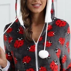 Women's Christmas Pjs Onesies Pajama For Adult Jumpsuits 1 PCS Penguin Animal Plush Simple Comfort Home Christmas Daily Flannel Warm Gift Hoodie Long Sleeve Print Fall Winter Gray Pink 17 Women's Christmas Pjs Onesies Pajama For Adult Jumpsuits 1 PCS Penguin Animal Plush Simple Comfort Home Christmas Daily Flannel Warm Gift Hoodie Long Sleeve Print Fall Winter Gray Pink -Deals The Sexy Bra Store pcsmqh1638170752355