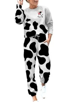 Women's Sweatsuit Tracksuits Sets Cat Dog Fashion Sport Simple Home Daily Polyester Long Sleeve Fall Winter Royal Blue Purple -Deals The Sexy Bra Store pczjup1692861954003