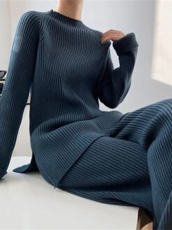 Women's Lounge Sets Sweater Sets Pure Color Fashion Casual Comfort Home Street Daily Polyester Breathable Crew Neck Long Sleeve Sweater Pant Fall Winter Black Blue 27 Women's Lounge Sets Sweater Sets Pure Color Fashion Casual Comfort Home Street Daily Polyester Breathable Crew Neck Long Sleeve Sweater Pant Fall Winter Black Blue -Deals The Sexy Bra Store pddqcm1691566041633