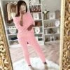 Women's Loungewear Sweatsuit Sets 2 Pieces Pure Color Warm Fashion Sport Home Street Airport Knit Off Shoulder Long Sleeve Sweater Pant Fall Winter Lotus Pink Black