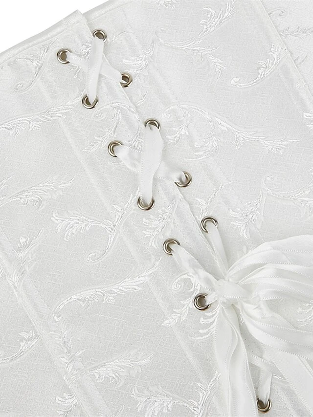 Corset Women's Corsets Halloween Prom Wedding Party Birthday Party Black White Comfortable Overbust Corset Hook & Eye Lace Up Backless Tummy Control Push Up Pure Color All Seasons 14 Corset Women's Corsets Halloween Prom Wedding Party Birthday Party Black White Comfortable Overbust Corset Hook & Eye Lace Up Backless Tummy Control Push Up Pure Color All Seasons - Image 14