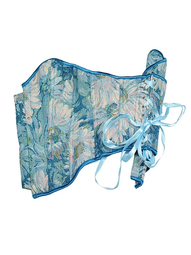 Women's Shapewear Waist Trainer Body Shaper Flower Fashion Retro Hot Party Halloween Masquerade Polyester Breathable Bandeau Sleeveless Adjustable Summer Spring Sunflower Black 14 Women's Shapewear Waist Trainer Body Shaper Flower Fashion Retro Hot Party Halloween Masquerade Polyester Breathable Bandeau Sleeveless Adjustable Summer Spring Sunflower Black - Image 14