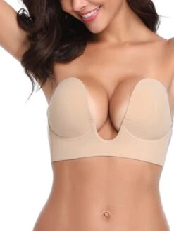 Women's Tube Bra Adhesive Bras Strapless Bras Full Coverage Deep V Breathable Invisible Pure Color Sticky Casual Daily Polyester Sexy 1PC Black Khaki / Bras & Bralettes / 1 PC 12 Women's Tube Bra Adhesive Bras Strapless Bras Full Coverage Deep V Breathable Invisible Pure Color Sticky Casual Daily Polyester Sexy 1PC Black Khaki / Bras & Bralettes / 1 PC -Deals The Sexy Bra Store pghrdq1634723542364