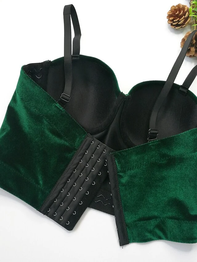 Corset Women's Corset Tops Prom Party & Evening Club Black Wine Green Sexy Overbust Corset Buckle Backless Tummy Control Pure Color Summer Spring 6 Corset Women's Corset Tops Prom Party & Evening Club Black Wine Green Sexy Overbust Corset Buckle Backless Tummy Control Pure Color Summer Spring - Image 6