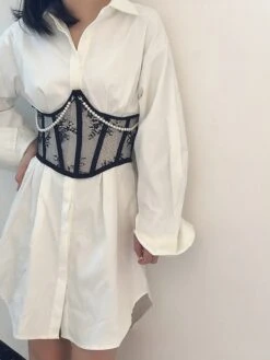 Corset Women's Corset Tops Sexy Underbust Corset Retro Embroidery Lace Lace Flower Buckle Lace Up Polyester Prom Birthday Party Party & Evening Spring & Summer Fall & Winter All Seasons White Black 24 Corset Women's Corset Tops Sexy Underbust Corset Retro Embroidery Lace Lace Flower Buckle Lace Up Polyester Prom Birthday Party Party & Evening Spring & Summer Fall & Winter All Seasons White Black -Deals The Sexy Bra Store pidxjq1637158114999