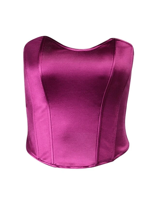 Corset Women's Corset Tops Prom Party & Evening Club Black Purple Brown Sexy Overbust Corset Backless Tummy Control Pure Color Summer Spring 13 Corset Women's Corset Tops Prom Party & Evening Club Black Purple Brown Sexy Overbust Corset Backless Tummy Control Pure Color Summer Spring - Image 13
