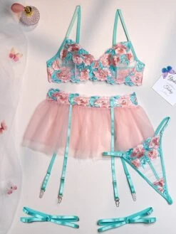 Women's Pajamas Garter Lingerie Set Sets 4 Pieces Flower Simple Hot Soft Home Christmas Valentine's Day Polyester Gift Straps Sleeveless Embroidery Including Garter Belts Summer Spring Pink 15 Women's Pajamas Garter Lingerie Set Sets 4 Pieces Flower Simple Hot Soft Home Christmas Valentine's Day Polyester Gift Straps Sleeveless Embroidery Including Garter Belts Summer Spring Pink -Deals The Sexy Bra Store pjhwvn1678171059732