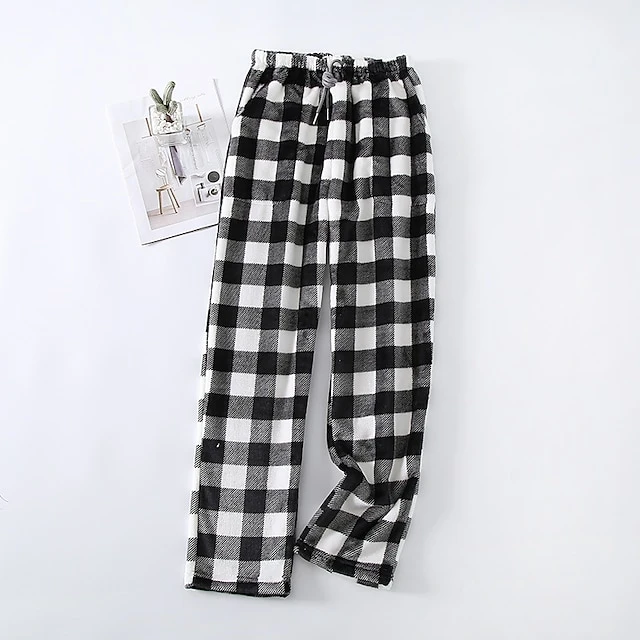 Women's Christmas Pajamas Winter Pants Nighty Pjs Grid / Plaid Fashion Simple Comfort Party Xmas Home Bed Flannel Warm Breathable Long Pant Elastic Waist Winter Fall Blue Pink / Sweet / Gift / Print 15 Women's Christmas Pajamas Winter Pants Nighty Pjs Grid / Plaid Fashion Simple Comfort Party Xmas Home Bed Flannel Warm Breathable Long Pant Elastic Waist Winter Fall Blue Pink / Sweet / Gift / Print - Image 15
