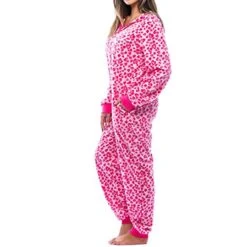 Women's Christmas Onesie Pajama Leopard Stripe Plush Casual Comfort Home Xmas Daily Bed Flannel Warm Hoodie Long Sleeve Pocket Fall Winter Black White -Deals The Sexy Bra Store pljudt1695281874074