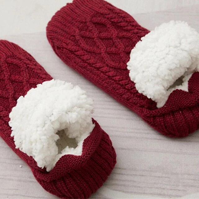 Women's 1 Pair Socks Slipper Socks Fashion Comfort Novelty Fleece Solid Colored Casual Daily Indoor Warm Winter Fall Black Blue Wine 5 Women's 1 Pair Socks Slipper Socks Fashion Comfort Novelty Fleece Solid Colored Casual Daily Indoor Warm Winter Fall Black Blue Wine - Image 5