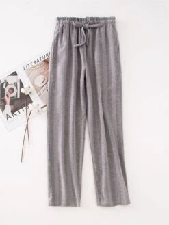 Women's Flannelette Brushed Pajamas Pants Grid / Plaid Basic Casual Comfort Home Daily Bed Cotton Breathable Pant Autunm Winter Light Pink Pink -Deals The Sexy Bra Store pmhufa1688634071236