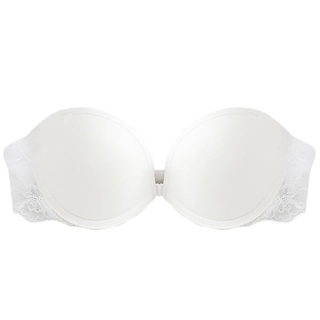 Women's Bras & Bralettes Tube Bra Strapless Demi Cup Solid Color V Neck Stretchy Breathable Invisible Casual Daily Nylon White / 1 PC 14 Women's Bras & Bralettes Tube Bra Strapless Demi Cup Solid Color V Neck Stretchy Breathable Invisible Casual Daily Nylon White / 1 PC - Image 14