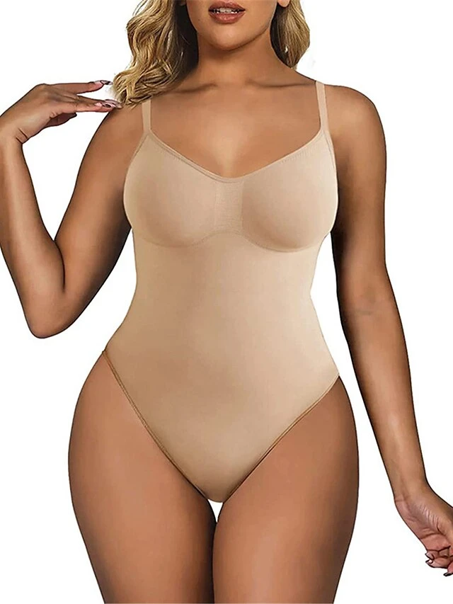 Women's Plus Size Bodysuits Body Shaper Pure Color Fashion Hot Carnival Party Masquerade Nylon Breathable Straps Sleeveless Backless Summer Spring Black Briefs Skin Color Briefs 1 Women's Plus Size Bodysuits Body Shaper Pure Color Fashion Hot Carnival Party Masquerade Nylon Breathable Straps Sleeveless Backless Summer Spring Black Briefs Skin Color Briefs