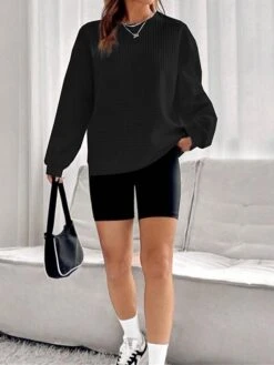 Women's Loungewear Top Pure Color Casual Comfort Soft Home Street Daily Polyester Breathable Crew Neck Long Sleeve Fall Winter Claret Black -Deals The Sexy Bra Store pnoggz1693295702791