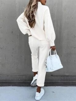 Women's Lounge Sets Sweatshirt Drawstring Pants Pure Color Fashion Comfort Soft Street Daily Vacation Polyester Breathable Crew Neck Long Sleeve Pant Elastic Waist Summer Fall Black Khaki -Deals The Sexy Bra Store pnqcrc1689845874728