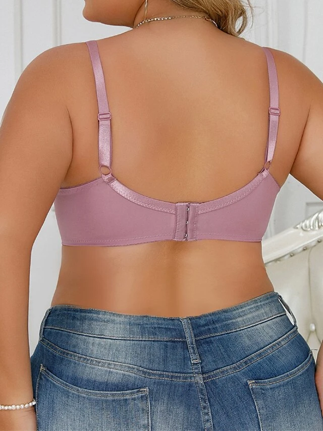 Women's Plus Size Lace Embroidery Bras Solid Home Bed Lace Breathable Straps Sleeveless Backless Summer Spring Black Blue 7 Women's Plus Size Lace Embroidery Bras Solid Home Bed Lace Breathable Straps Sleeveless Backless Summer Spring Black Blue - Image 7