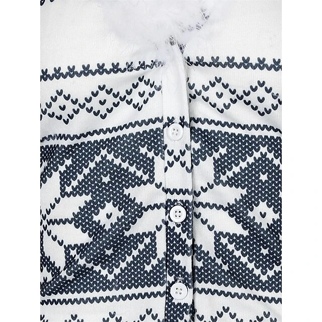 Women's Onesie Christmas Xmas Geometic Snowflake Fashion Plush Comfort Polyester Breathable V Wire Long Sleeve Backless Feather Fall Winter Pink Wine 9 Women's Onesie Christmas Xmas Geometic Snowflake Fashion Plush Comfort Polyester Breathable V Wire Long Sleeve Backless Feather Fall Winter Pink Wine - Image 9