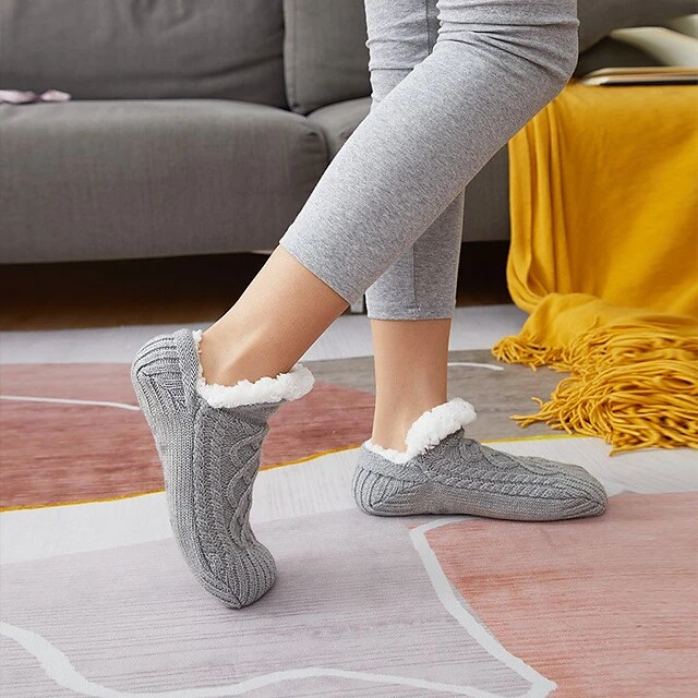 Women's 1 Pair Socks Slipper Socks Fashion Comfort Novelty Fleece Solid Colored Casual Daily Indoor Warm Winter Fall Black Blue Wine 16 Women's 1 Pair Socks Slipper Socks Fashion Comfort Novelty Fleece Solid Colored Casual Daily Indoor Warm Winter Fall Black Blue Wine - Image 16