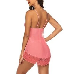 Women's Babydoll & Slips Suits Chemises & Negligees Jacquard Solid Colored Spandex Strap Mesh Lace Spring Summer Green White / Hook & Eye / Erotic -Deals The Sexy Bra Store pwbrbj1639472315024