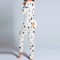 Women's Pajamas Onesie Jumpsuit Nighty 1 PCS Graphic Prints Milk Cow Fashion Simple Comfort Home Daily Bed Polyester Breathable Gift V Wire Long Sleeve Print Spring Fall Black Red