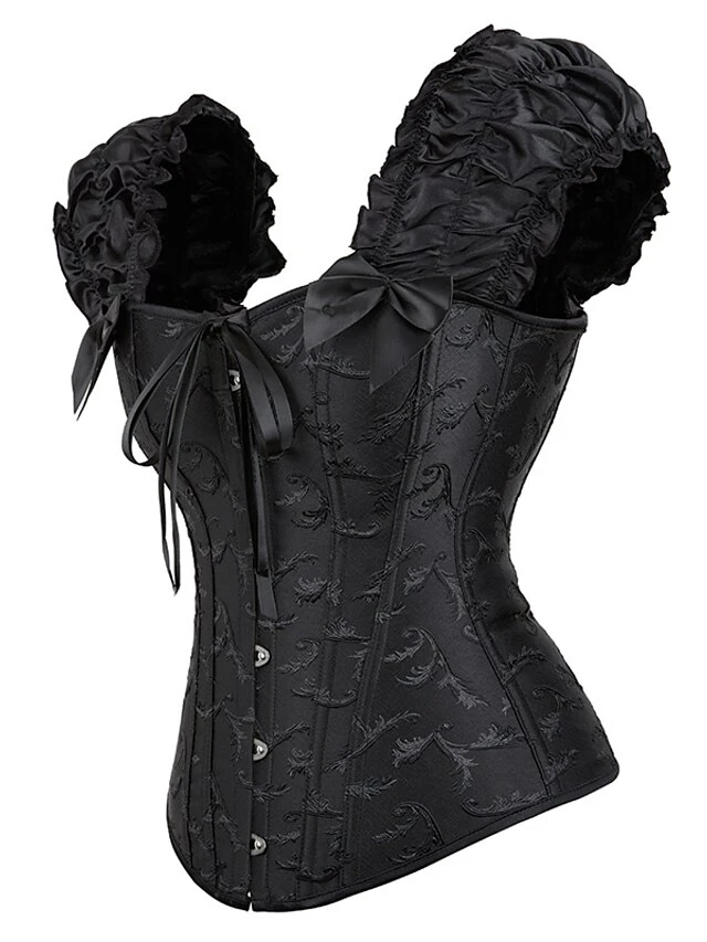 Corset Women's Corsets Halloween Prom Wedding Party Birthday Party Black White Comfortable Overbust Corset Hook & Eye Lace Up Backless Tummy Control Push Up Pure Color All Seasons 1 Corset Women's Corsets Halloween Prom Wedding Party Birthday Party Black White Comfortable Overbust Corset Hook & Eye Lace Up Backless Tummy Control Push Up Pure Color All Seasons