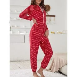Women's Onesie Pajamas Elk Dot Warm Casual Xmas Home Christmas BedHoodie Long Sleeve Fall Winter Red 6 Women's Onesie Pajamas Elk Dot Warm Casual Xmas Home Christmas BedHoodie Long Sleeve Fall Winter Red -Deals The Sexy Bra Store pxhfql1695023628114