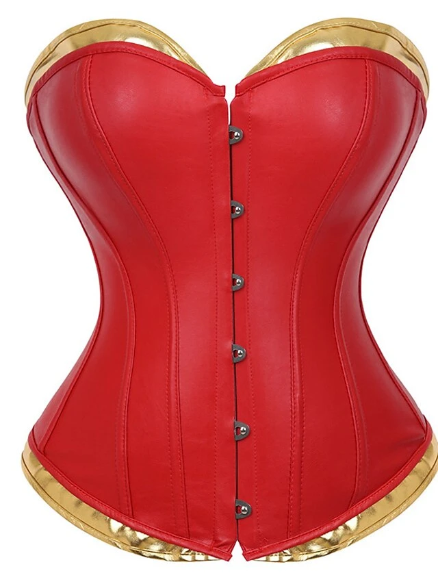 Women's Corsets Halloween Prom Party & Evening Club Red Spandex Sexy Overbust Corset Hook & Eye Backless Tummy Control Pure Color Fall Winter 1 Women's Corsets Halloween Prom Party & Evening Club Red Spandex Sexy Overbust Corset Hook & Eye Backless Tummy Control Pure Color Fall Winter