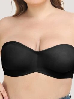 Women's Plus Size Bra Pure Color Undergarments Home Bed Polyester Breathable Bandeau Sleeveless Backless Summer Spring Black Beige 13 Women's Plus Size Bra Pure Color Undergarments Home Bed Polyester Breathable Bandeau Sleeveless Backless Summer Spring Black Beige -Deals The Sexy Bra Store pzrrde1694742363519