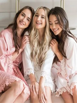 Women's Pajamas Robe Bathrobe Silk Robe Pure Color Casual Comfort Soft Wedding Party Satin Breathable V Wire Long Sleeve Summer Fall Black Light Green