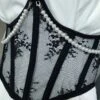 Corset Women's Corset Tops Sexy Underbust Corset Retro Embroidery Lace Lace Flower Buckle Lace Up Polyester Prom Birthday Party Party & Evening Spring & Summer Fall & Winter All Seasons White Black