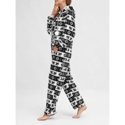 Women's Pajamas Jumpsuit Elk Snowflake Warm Fashion Casual Xmas Home Christmas Daily Polyester Breathable Hoodie Long Sleeve Pocket Fall Winter Black White 31 Women's Pajamas Jumpsuit Elk Snowflake Warm Fashion Casual Xmas Home Christmas Daily Polyester Breathable Hoodie Long Sleeve Pocket Fall Winter Black White -Deals The Sexy Bra Store qghmnn1692348363659