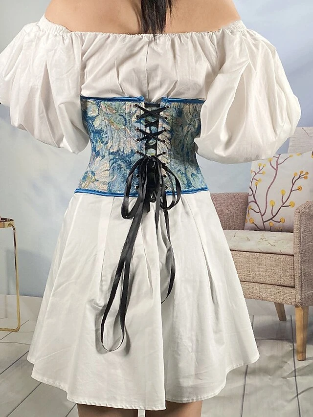 Women's Shapewear Waist Trainer Body Shaper Flower Fashion Retro Hot Party Halloween Masquerade Polyester Breathable Bandeau Sleeveless Adjustable Summer Spring Sunflower Black 4 Women's Shapewear Waist Trainer Body Shaper Flower Fashion Retro Hot Party Halloween Masquerade Polyester Breathable Bandeau Sleeveless Adjustable Summer Spring Sunflower Black - Image 4