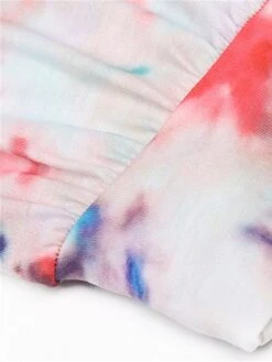 Women's Pajamas Sets Tie Dye Fashion Casual Home Daily Polyester Warm Breathable Crew Neck Long Sleeve Pullover Shorts Pocket Elastic Waist Summer Spring Photo Color -Deals The Sexy Bra Store qiwrfb1693467429063